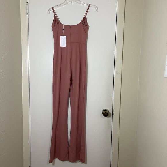NEW! Lovers + Friends Pink Archie flare leg jumpsuit size US XS - Picture 7 of 9
